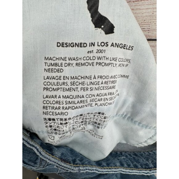 AG Adriano Goldschmied Saige High Rise Straight Jeans Womens 31 Blue Medium Wash - Picture 9 of 12